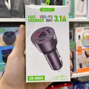 شارژر فندکی مدل CR-D004 - خروجی توربو شارژ PD و USB