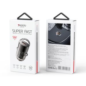 شارژر فندکی فست شارژ Yesido Y67 توان 45W - پورت USB-C