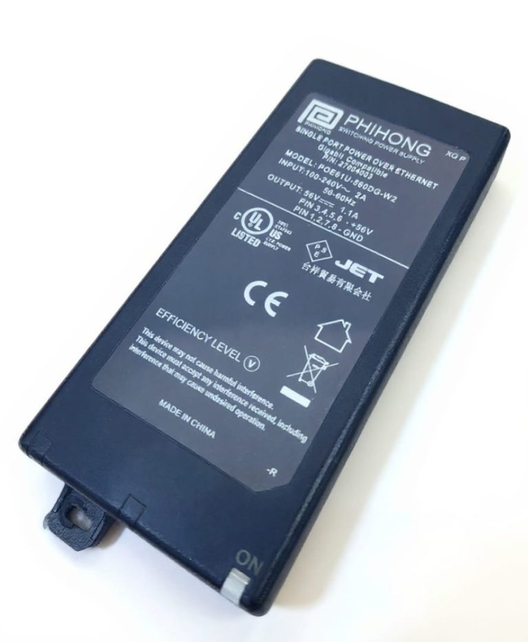 آداپتور و منبع تغذیه شبکه POE گیگابیتی 56 ولت 1.1 آمپر فیهانگ phihong مدل POE61U-560DG-W2