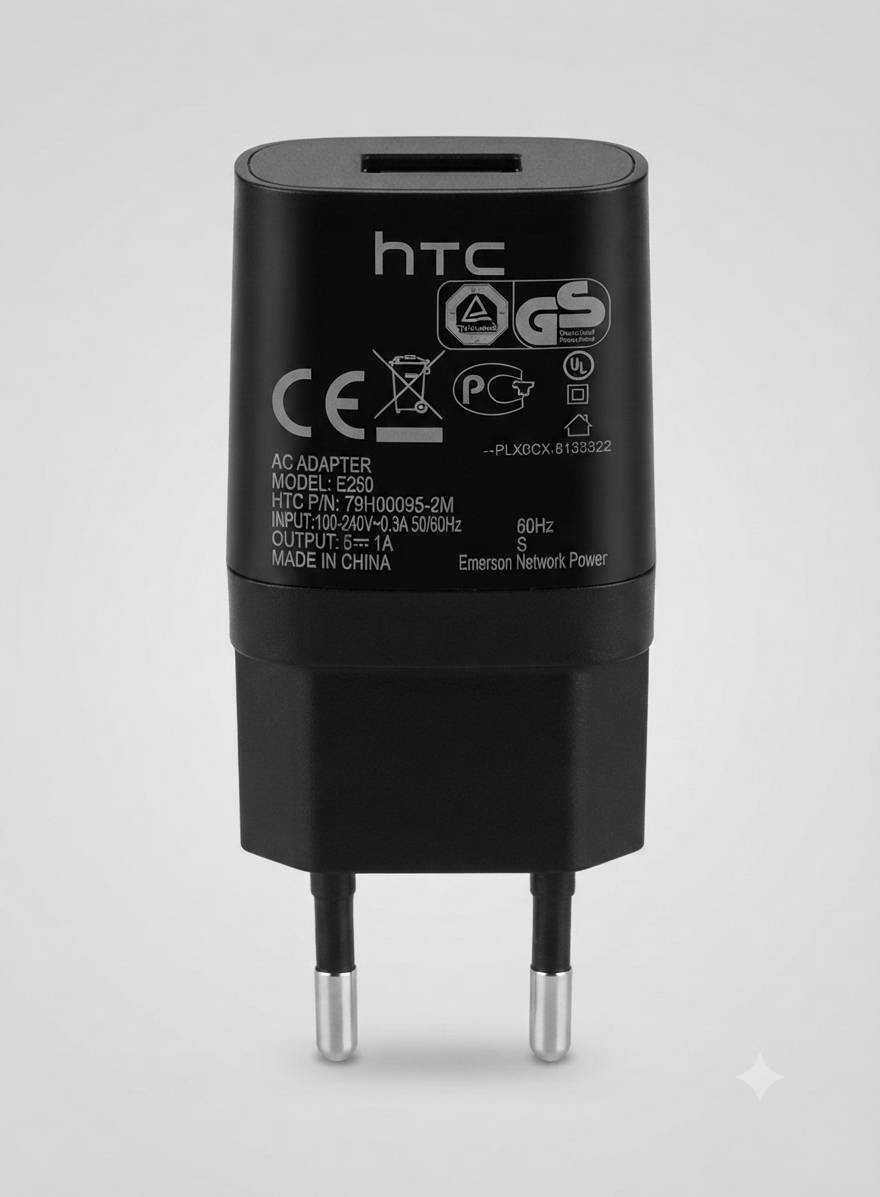شارژر دیواری اچ‌تی‌سی (HTC) مدل E250 – مشکی (استوک)