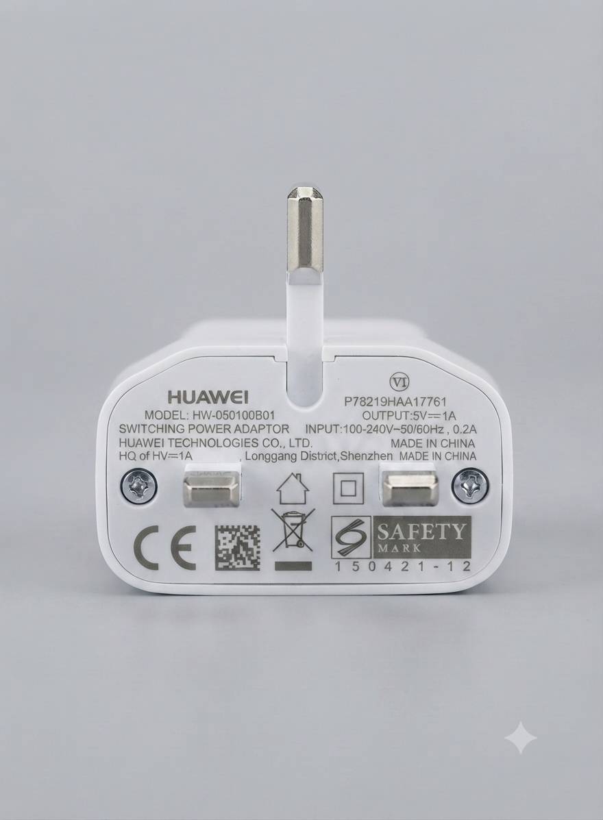 شارژر دیواری هوآوی (Huawei) مدل HW-050100B01 (سهپایه - استوک)