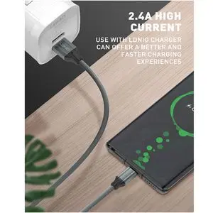 کابل Lightning الدینیو مدل Ldnio LS441 طول 1m(ترکیب رنگ خاکستری ومشکی) - Image 3