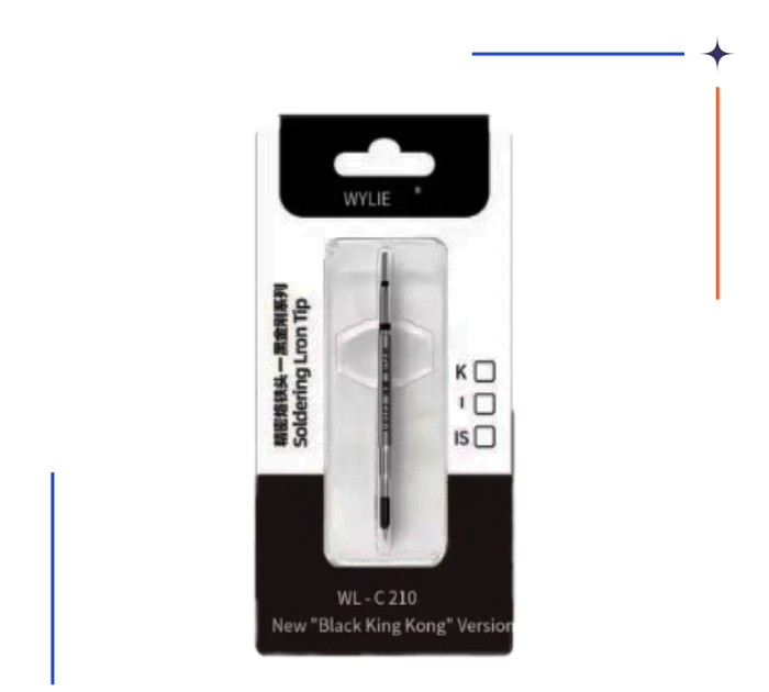 نوک هویه سر صاف مشکی WYLIE WL-C210-I