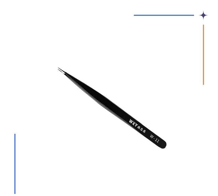 پنس سر صاف مشکی WXY W-11 - Image 2