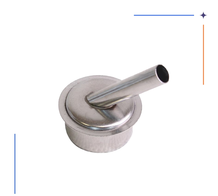 نازل هیتر سر کج QUICK 8MM