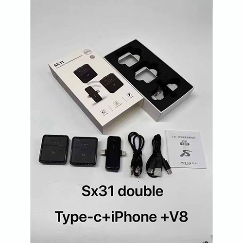 میکروفن یقه ای وایرلس دار مدل SX31 دو کاربره - Image 3