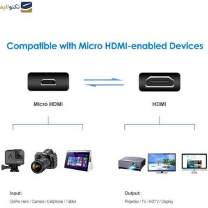 کابل تبدیل Micro HDMI به HDMI یوگرین مدل HD127 طول ۱.۵ متر